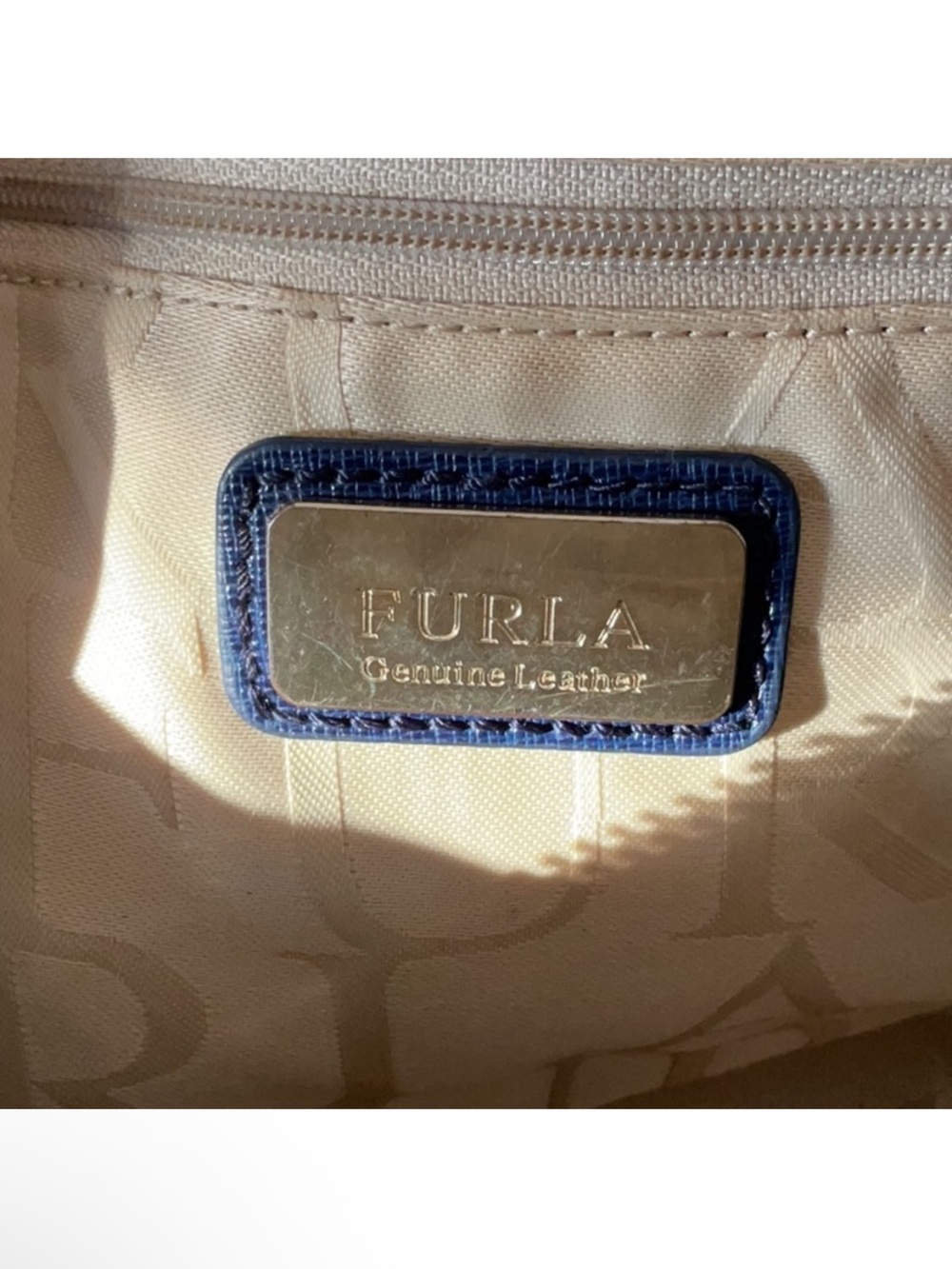 Furla 2way Navy Saffiano Leather Satchel - Picture 9 of 11